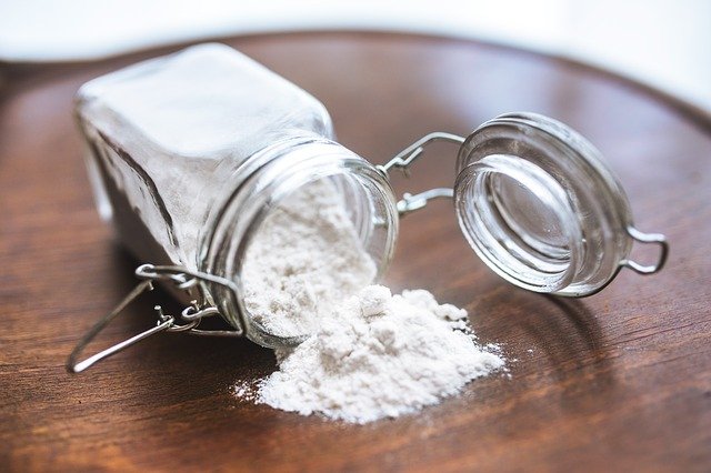 flour in a jar spilled