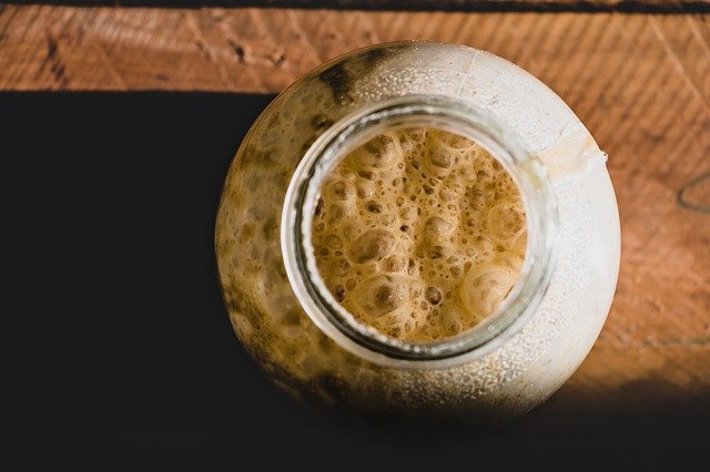 yeast in a jar